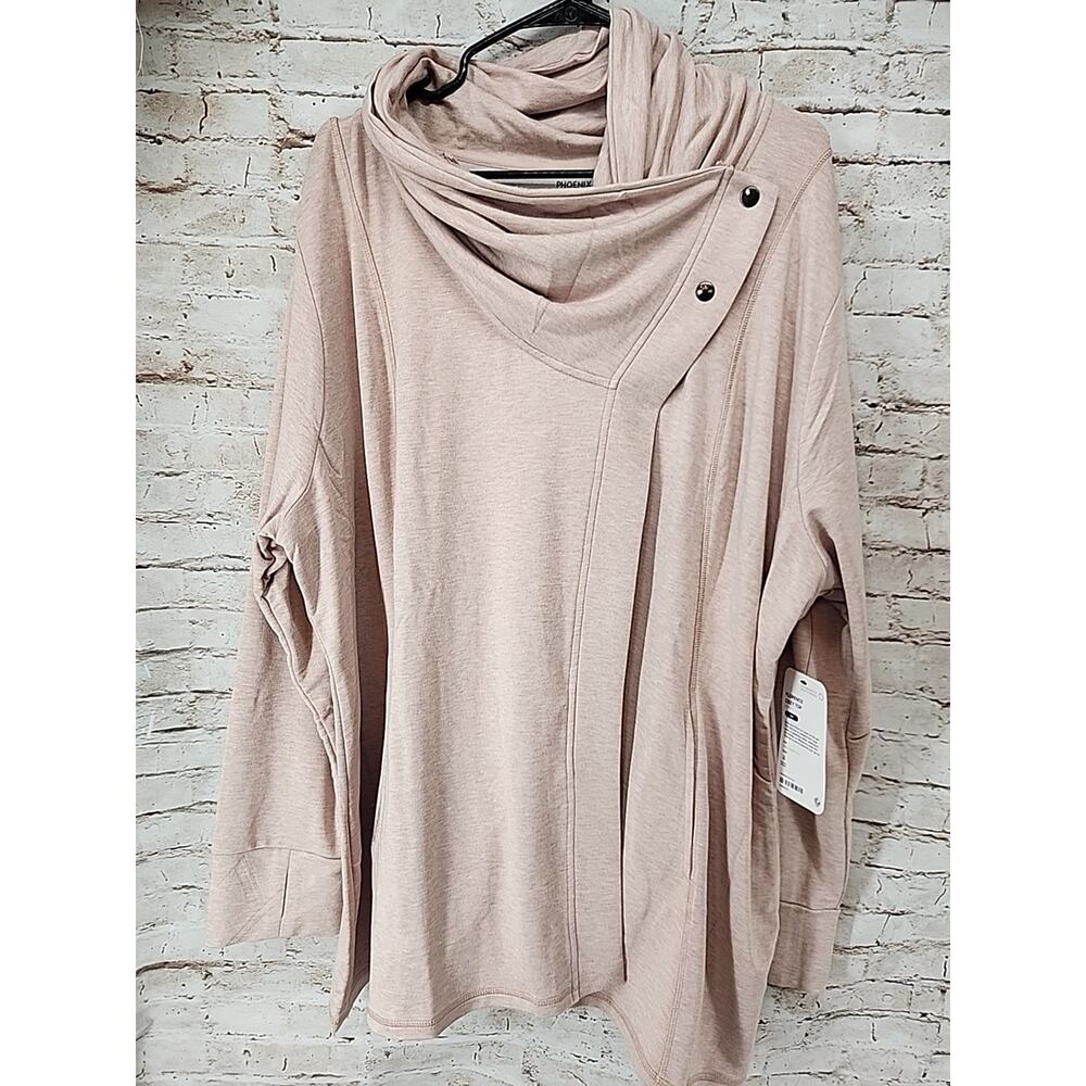 Pheonix Florence Cozy Top Size 3X NEW Heather Mauve Moisture Wicking Pockets